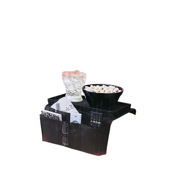 Armrest Organizer - Store Remotes Snacks & More Man Cave Essential 6 Compartment - Picture 3 of 6